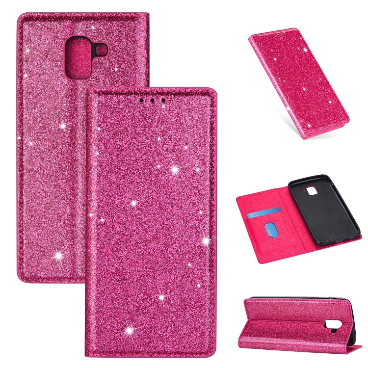 Ultrathin Glitter Magnetic Horizontal Flip Leather Case with Holder & Card Slots, For Samsung Galaxy J6 (2018), For Samsung Galaxy J6+, For Samsung Galaxy Note 8, For Samsung Galaxy Note 9