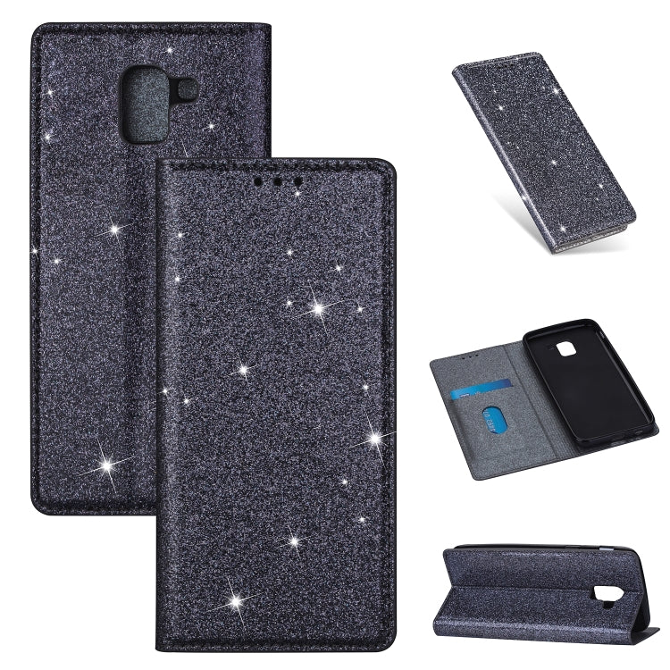 Ultrathin Glitter Magnetic Horizontal Flip Leather Case with Holder & Card Slots, For Samsung Galaxy J6 (2018), For Samsung Galaxy J6+, For Samsung Galaxy Note 8, For Samsung Galaxy Note 9