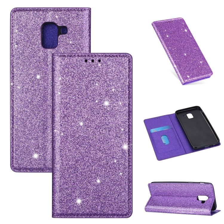Ultrathin Glitter Magnetic Horizontal Flip Leather Case with Holder & Card Slots, For Samsung Galaxy J6 (2018), For Samsung Galaxy J6+, For Samsung Galaxy Note 8, For Samsung Galaxy Note 9