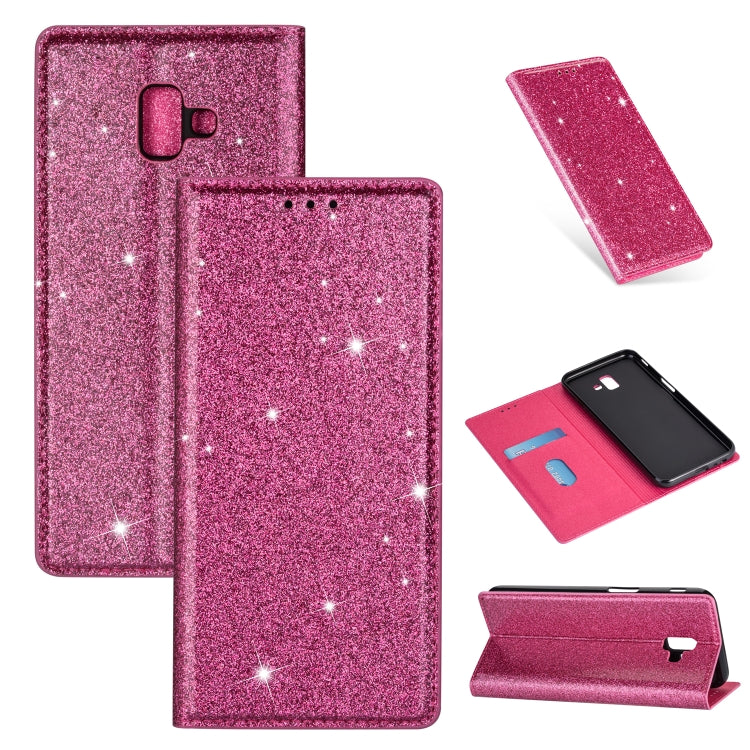Ultrathin Glitter Magnetic Horizontal Flip Leather Case with Holder & Card Slots, For Samsung Galaxy J6 (2018), For Samsung Galaxy J6+, For Samsung Galaxy Note 8, For Samsung Galaxy Note 9