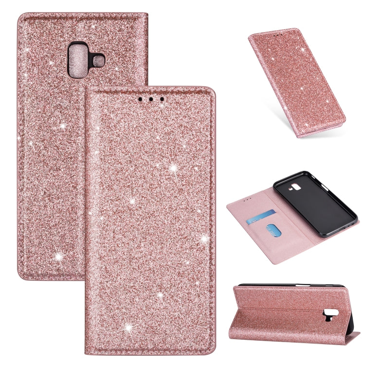 Ultrathin Glitter Magnetic Horizontal Flip Leather Case with Holder & Card Slots, For Samsung Galaxy J6 (2018), For Samsung Galaxy J6+, For Samsung Galaxy Note 8, For Samsung Galaxy Note 9