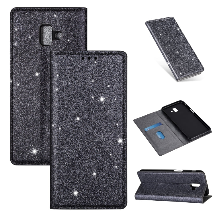Ultrathin Glitter Magnetic Horizontal Flip Leather Case with Holder & Card Slots, For Samsung Galaxy J6 (2018), For Samsung Galaxy J6+, For Samsung Galaxy Note 8, For Samsung Galaxy Note 9