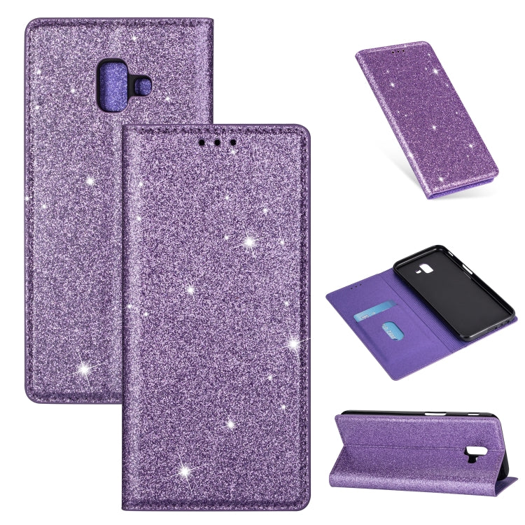 Ultrathin Glitter Magnetic Horizontal Flip Leather Case with Holder & Card Slots, For Samsung Galaxy J6 (2018), For Samsung Galaxy J6+, For Samsung Galaxy Note 8, For Samsung Galaxy Note 9