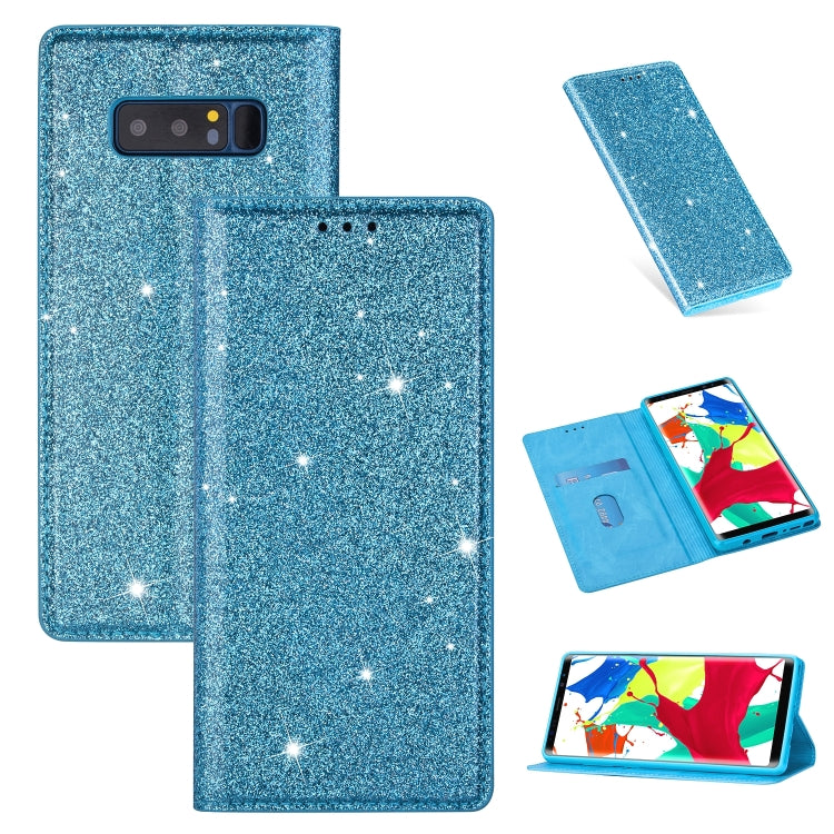 Ultrathin Glitter Magnetic Horizontal Flip Leather Case with Holder & Card Slots, For Samsung Galaxy J6 (2018), For Samsung Galaxy J6+, For Samsung Galaxy Note 8, For Samsung Galaxy Note 9