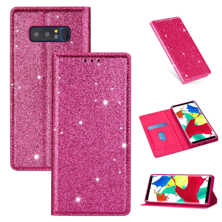 Ultrathin Glitter Magnetic Horizontal Flip Leather Case with Holder & Card Slots, For Samsung Galaxy J6 (2018), For Samsung Galaxy J6+, For Samsung Galaxy Note 8, For Samsung Galaxy Note 9