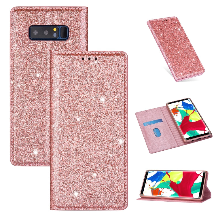 Ultrathin Glitter Magnetic Horizontal Flip Leather Case with Holder & Card Slots, For Samsung Galaxy J6 (2018), For Samsung Galaxy J6+, For Samsung Galaxy Note 8, For Samsung Galaxy Note 9