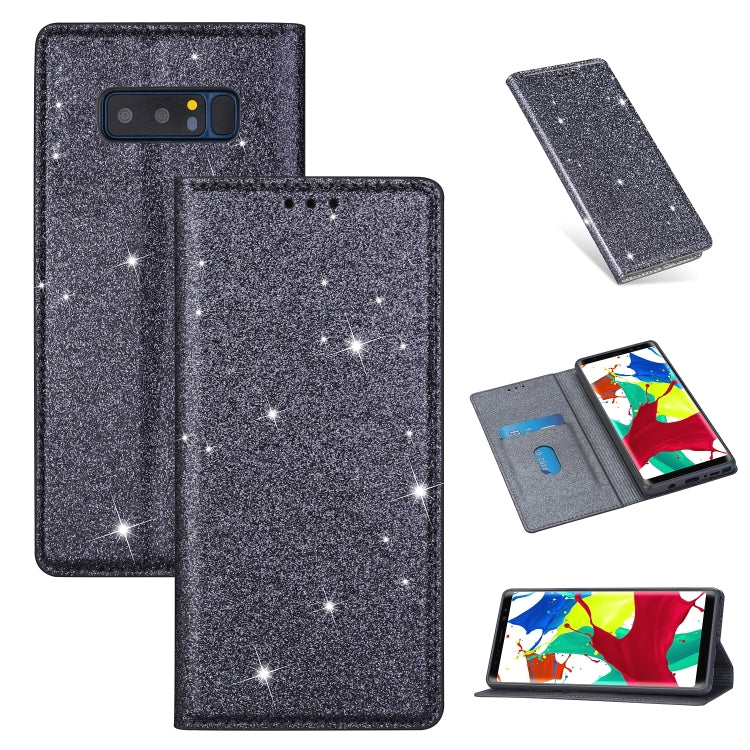 Ultrathin Glitter Magnetic Horizontal Flip Leather Case with Holder & Card Slots, For Samsung Galaxy J6 (2018), For Samsung Galaxy J6+, For Samsung Galaxy Note 8, For Samsung Galaxy Note 9