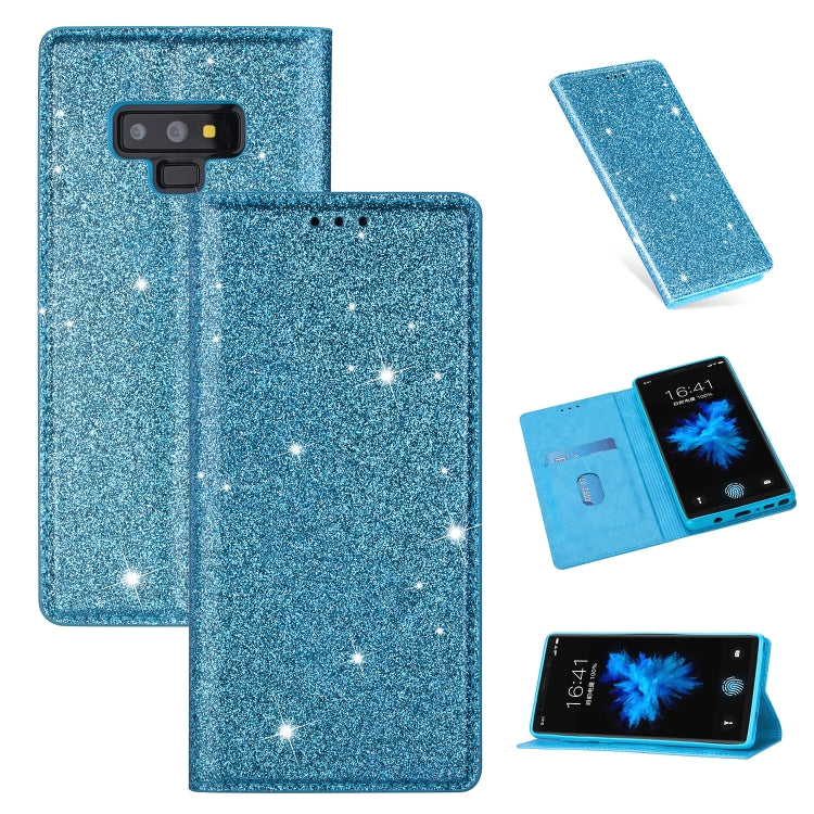 Ultrathin Glitter Magnetic Horizontal Flip Leather Case with Holder & Card Slots, For Samsung Galaxy J6 (2018), For Samsung Galaxy J6+, For Samsung Galaxy Note 8, For Samsung Galaxy Note 9