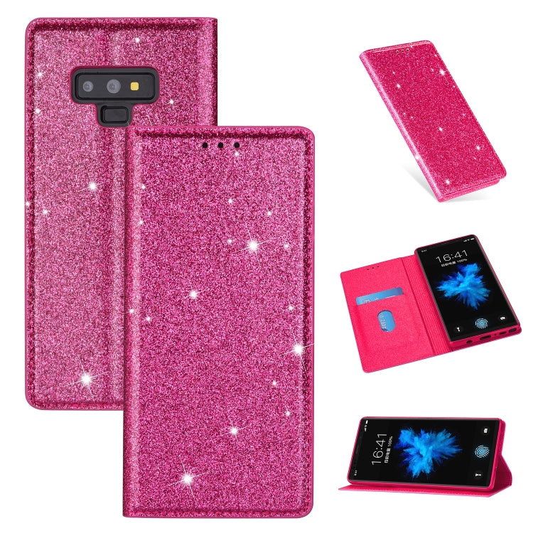 Ultrathin Glitter Magnetic Horizontal Flip Leather Case with Holder & Card Slots, For Samsung Galaxy J6 (2018), For Samsung Galaxy J6+, For Samsung Galaxy Note 8, For Samsung Galaxy Note 9