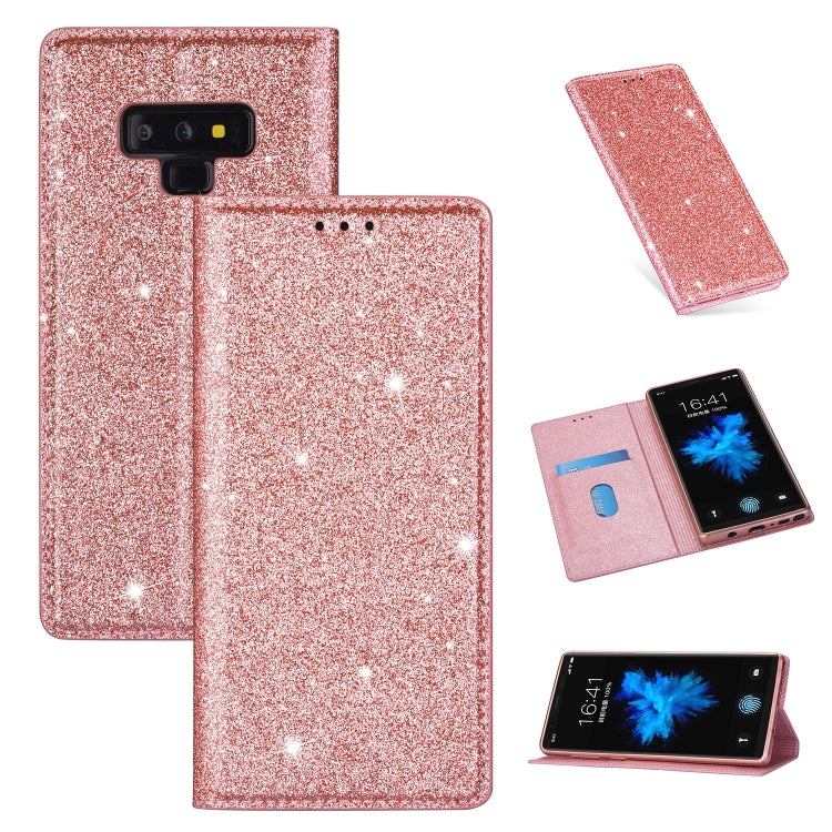 Ultrathin Glitter Magnetic Horizontal Flip Leather Case with Holder & Card Slots, For Samsung Galaxy J6 (2018), For Samsung Galaxy J6+, For Samsung Galaxy Note 8, For Samsung Galaxy Note 9
