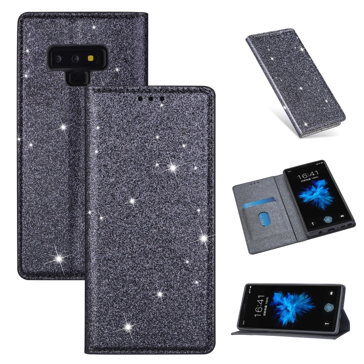 Ultrathin Glitter Magnetic Horizontal Flip Leather Case with Holder & Card Slots, For Samsung Galaxy J6 (2018), For Samsung Galaxy J6+, For Samsung Galaxy Note 8, For Samsung Galaxy Note 9