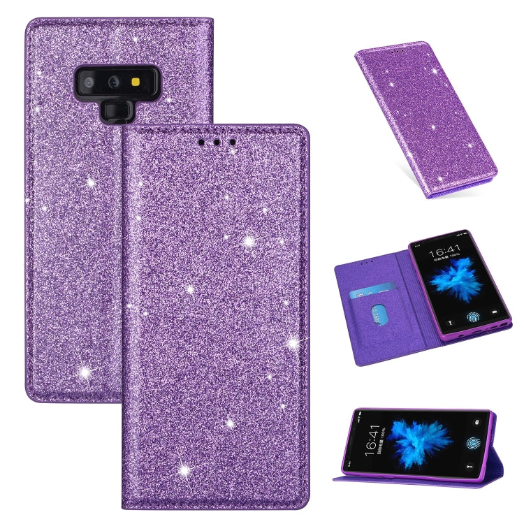 Ultrathin Glitter Magnetic Horizontal Flip Leather Case with Holder & Card Slots, For Samsung Galaxy J6 (2018), For Samsung Galaxy J6+, For Samsung Galaxy Note 8, For Samsung Galaxy Note 9