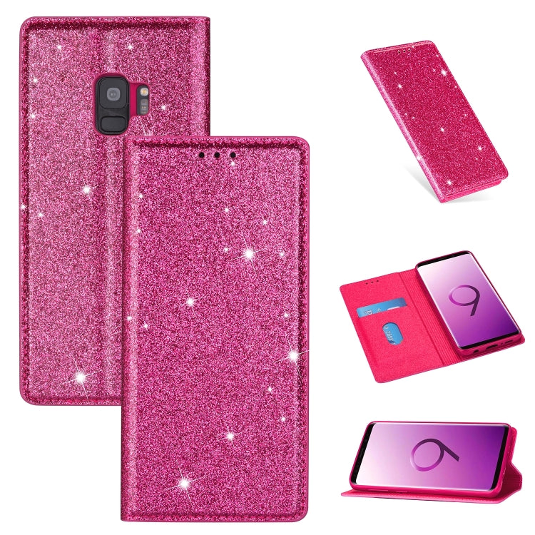 Ultrathin Glitter Magnetic Horizontal Flip Leather Case with Holder & Card Slots, For Samsung Galaxy Note 10, For Samsung Galaxy Note 10 Plus, For Samsung Galaxy S9, For Samsung Galaxy S10