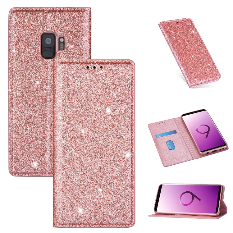 Ultrathin Glitter Magnetic Horizontal Flip Leather Case with Holder & Card Slots, For Samsung Galaxy Note 10, For Samsung Galaxy Note 10 Plus, For Samsung Galaxy S9, For Samsung Galaxy S10
