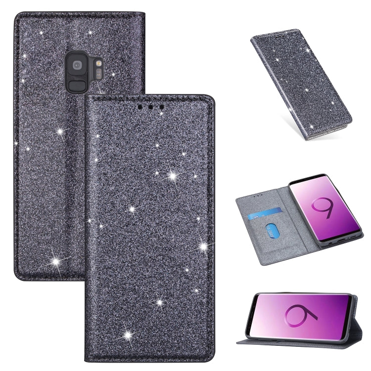 Ultrathin Glitter Magnetic Horizontal Flip Leather Case with Holder & Card Slots, For Samsung Galaxy Note 10, For Samsung Galaxy Note 10 Plus, For Samsung Galaxy S9, For Samsung Galaxy S10