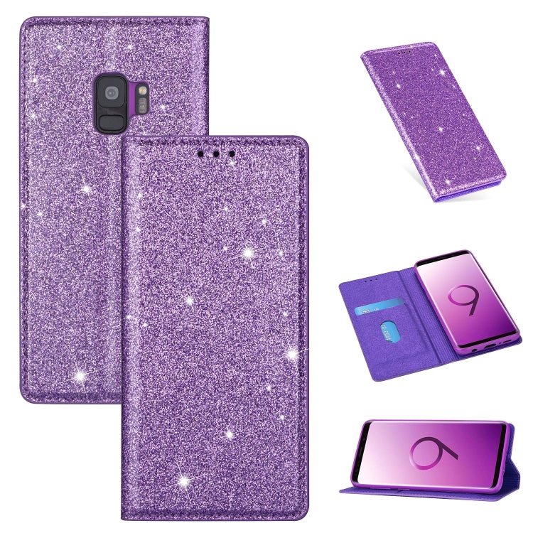 Ultrathin Glitter Magnetic Horizontal Flip Leather Case with Holder & Card Slots, For Samsung Galaxy Note 10, For Samsung Galaxy Note 10 Plus, For Samsung Galaxy S9, For Samsung Galaxy S10