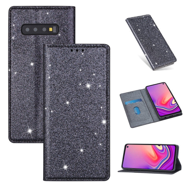 Ultrathin Glitter Magnetic Horizontal Flip Leather Case with Holder & Card Slots, For Samsung Galaxy S10e, For Samsung Galaxy S10+, For Samsung Galaxy A41, For Samsung Galaxy A81