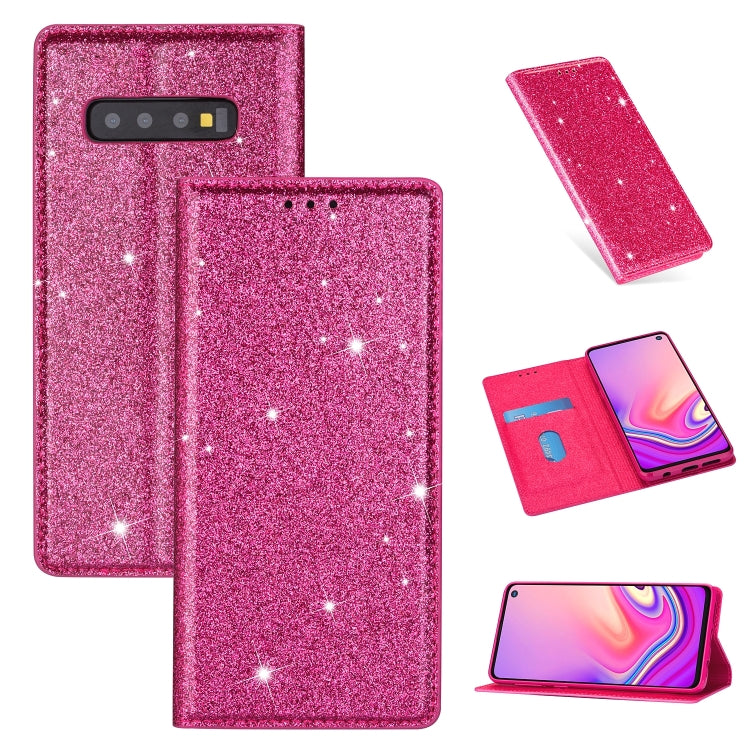 Ultrathin Glitter Magnetic Horizontal Flip Leather Case with Holder & Card Slots, For Samsung Galaxy S10e, For Samsung Galaxy S10+, For Samsung Galaxy A41, For Samsung Galaxy A81