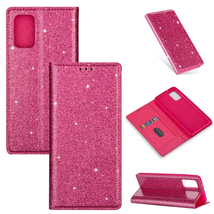 Ultrathin Glitter Magnetic Horizontal Flip Leather Case with Holder & Card Slots, For Samsung Galaxy S10e, For Samsung Galaxy S10+, For Samsung Galaxy A41, For Samsung Galaxy A81