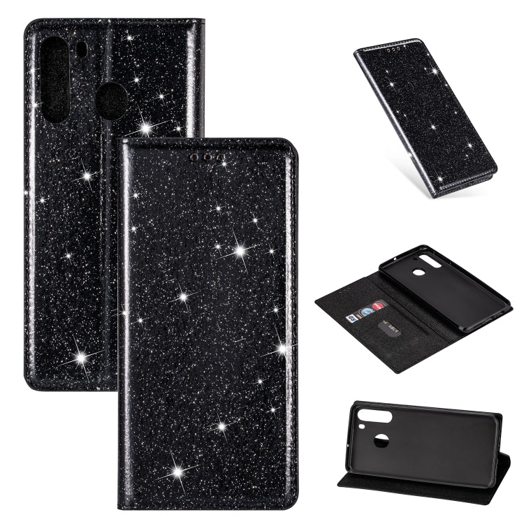 Ultrathin Glitter Magnetic Horizontal Flip Leather Case with Holder & Card Slots, For Samsung Galaxy A91, For Samsung Galaxy A21, For Samsung Galaxy A51, For Samsung Galaxy A71