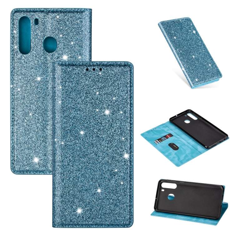 Ultrathin Glitter Magnetic Horizontal Flip Leather Case with Holder & Card Slots, For Samsung Galaxy A91, For Samsung Galaxy A21, For Samsung Galaxy A51, For Samsung Galaxy A71