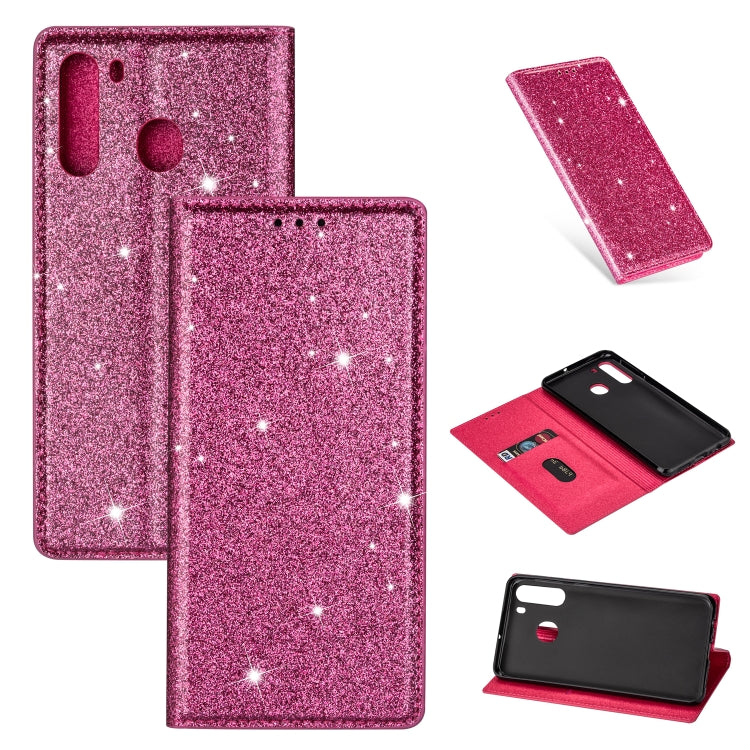 Ultrathin Glitter Magnetic Horizontal Flip Leather Case with Holder & Card Slots, For Samsung Galaxy A91, For Samsung Galaxy A21, For Samsung Galaxy A51, For Samsung Galaxy A71