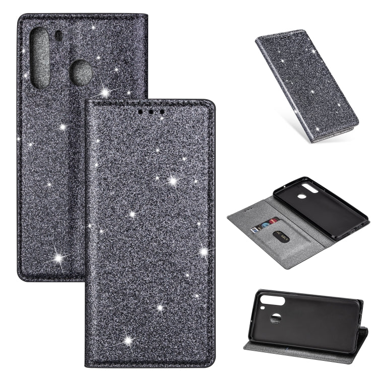 Ultrathin Glitter Magnetic Horizontal Flip Leather Case with Holder & Card Slots, For Samsung Galaxy A91, For Samsung Galaxy A21, For Samsung Galaxy A51, For Samsung Galaxy A71