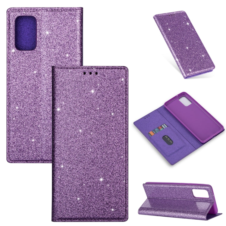 Ultrathin Glitter Magnetic Horizontal Flip Leather Case with Holder & Card Slots, For Samsung Galaxy A91, For Samsung Galaxy A21, For Samsung Galaxy A51, For Samsung Galaxy A71
