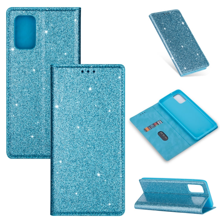 Ultrathin Glitter Magnetic Horizontal Flip Leather Case with Holder & Card Slots, For Samsung Galaxy A91, For Samsung Galaxy A21, For Samsung Galaxy A51, For Samsung Galaxy A71