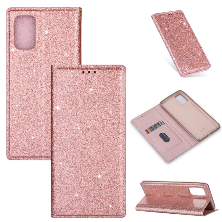 Ultrathin Glitter Magnetic Horizontal Flip Leather Case with Holder & Card Slots, For Samsung Galaxy S20, For Samsung Galaxy S20+, For Samsung Galaxy S20 Ultra, For Samsung Galaxy M30
