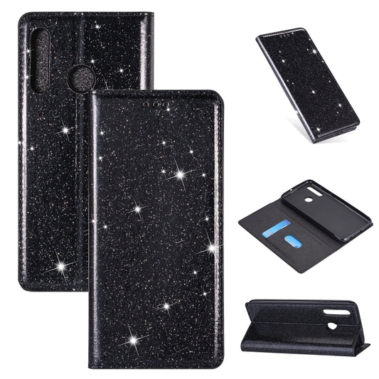 Ultrathin glitter magnetic flip leather case Samsung Galaxy A40S with card slots holder