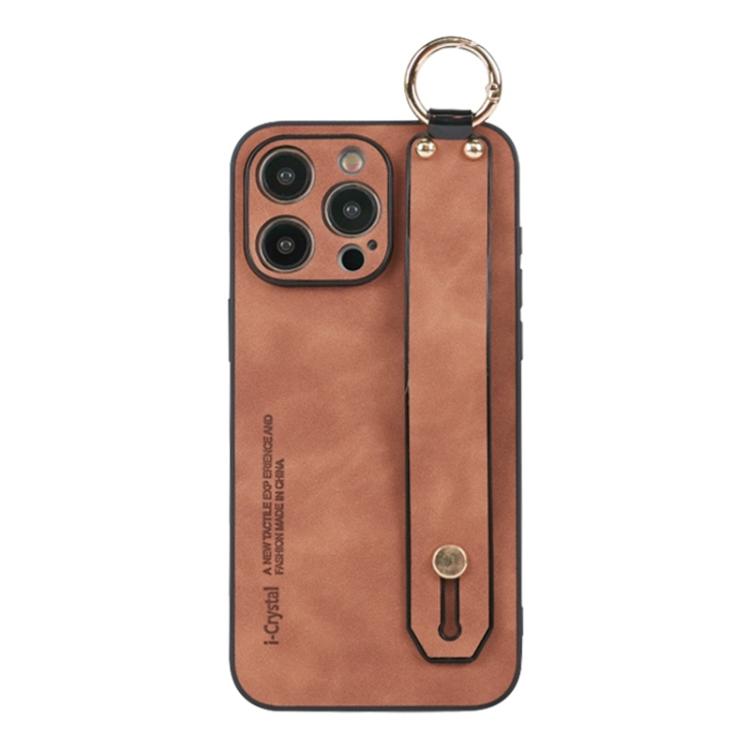 Lambskin Wristband Holder Phone Case, For iPhone 16 Pro Max, For iPhone 16 Pro, For iPhone 16 Plus, For iPhone 16