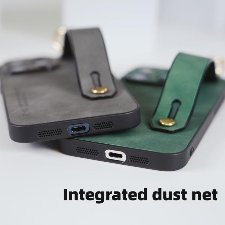 Lambskin Wristband Holder Phone Case, For iPhone 11 Pro