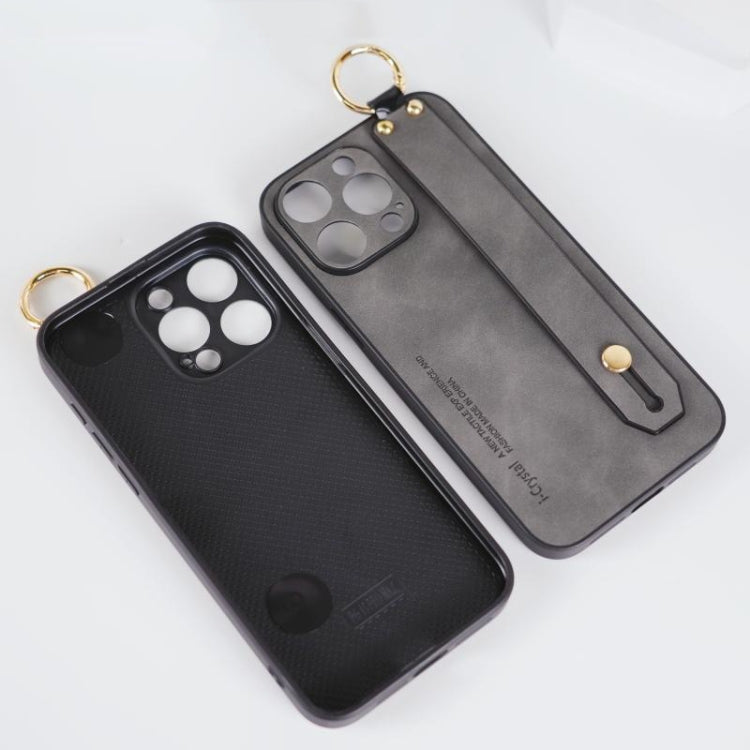 Lambskin Wristband Holder Phone Case, For iPhone 15 Pro Max, For iPhone 15 Pro, For iPhone 15 Plus, For iPhone 15