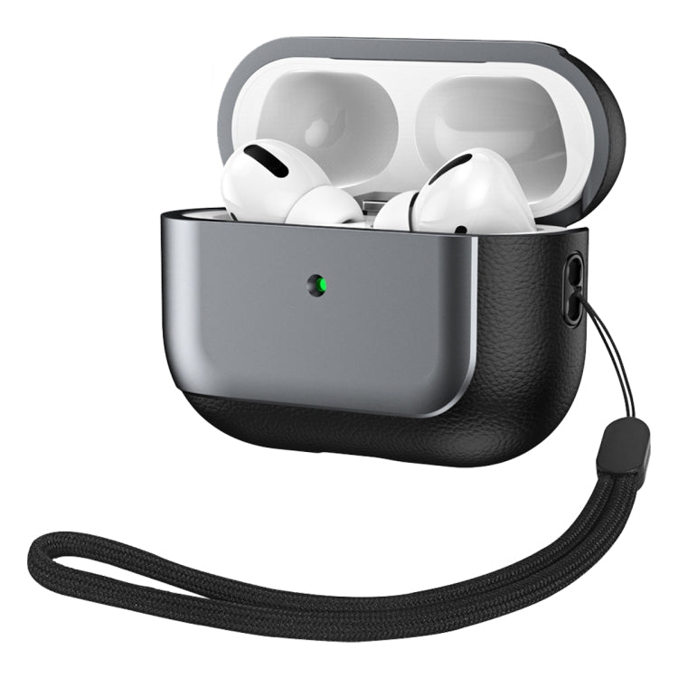 Electroplated Leather Texture Wireless Earphones Protective Case