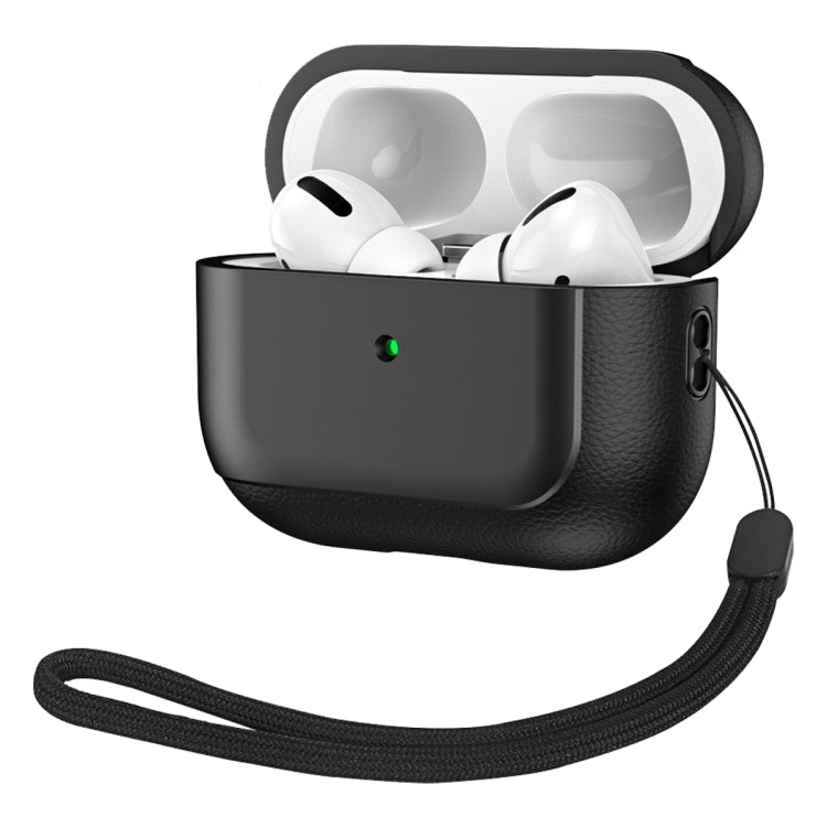 Electroplated Leather Texture Wireless Earphones Protective Case