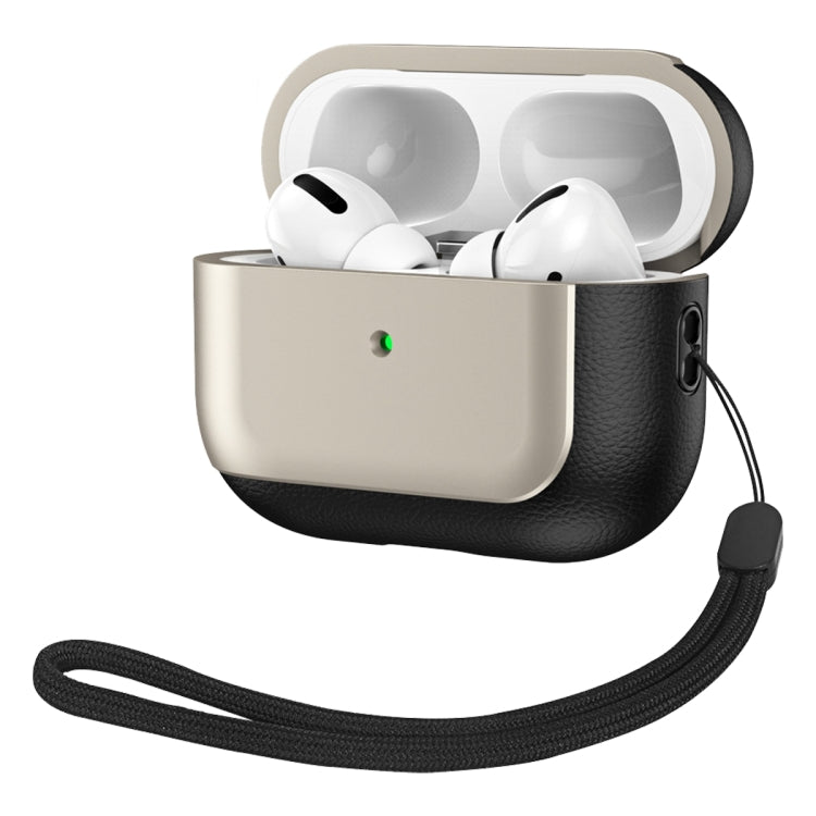 Electroplated Leather Texture Wireless Earphones Protective Case