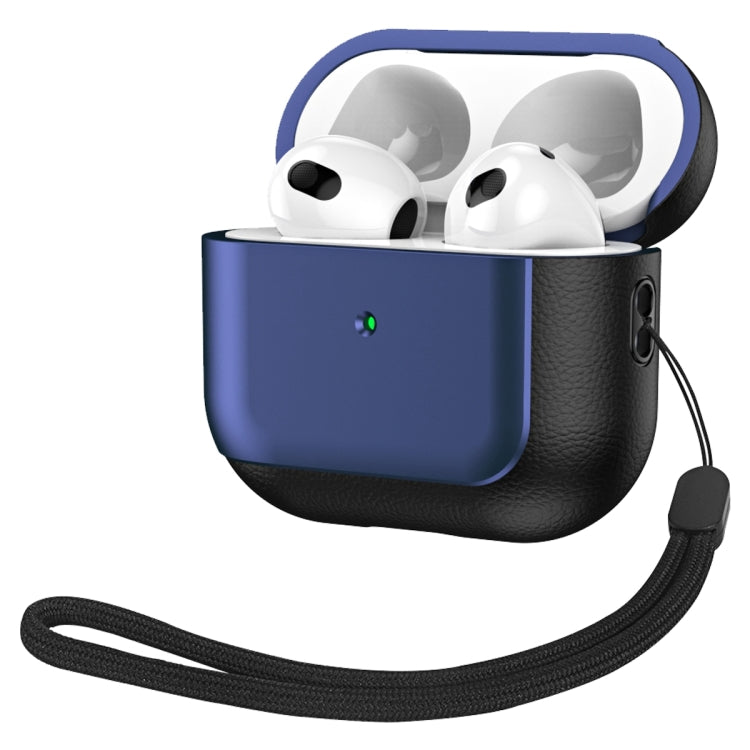 Electroplated Leather Texture Wireless Earphones Protective Case
