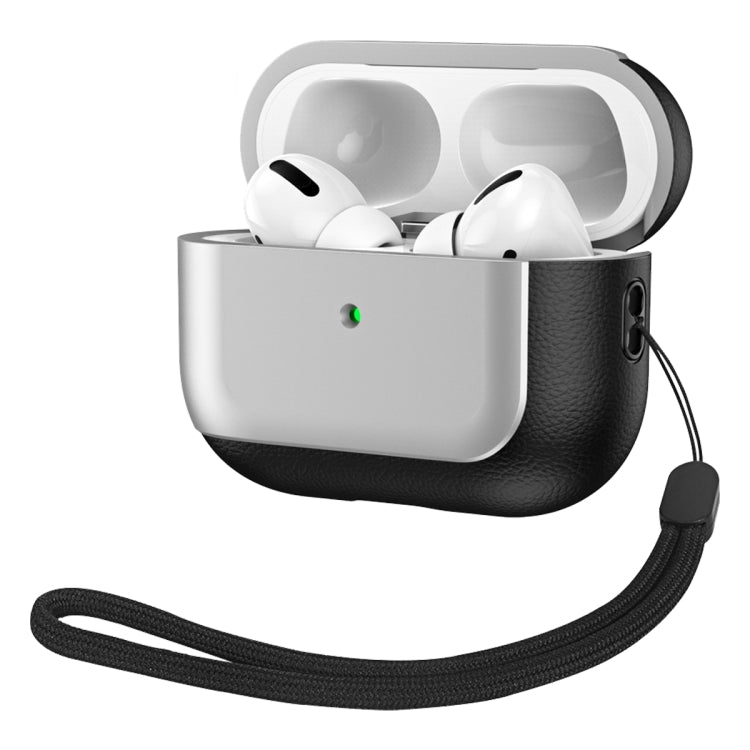 Electroplated Leather Texture Wireless Earphones Protective Case