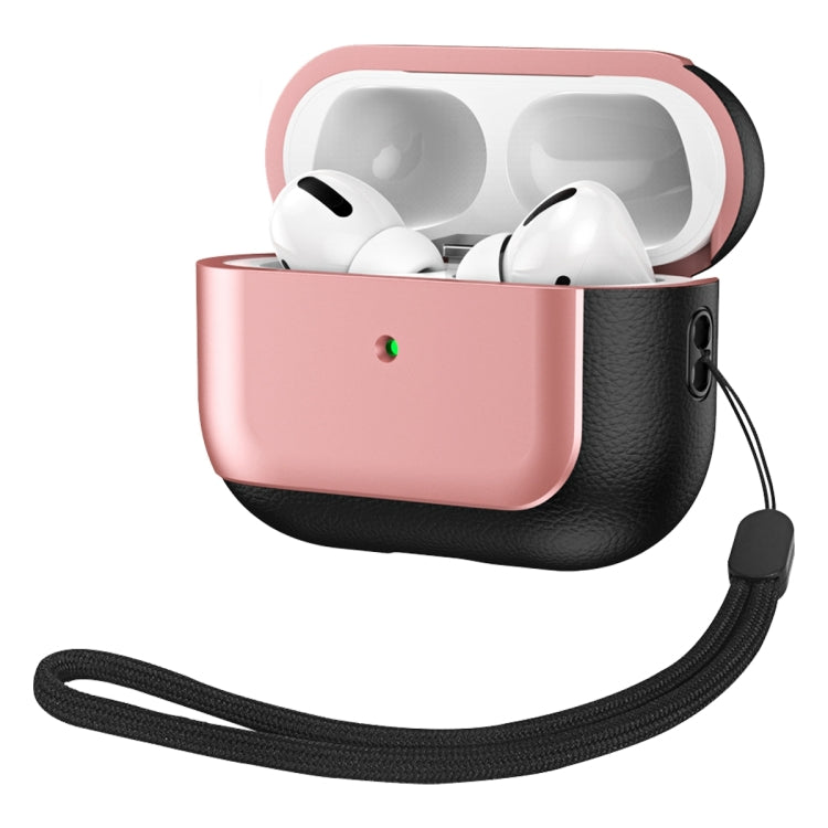 Electroplated Leather Texture Wireless Earphones Protective Case