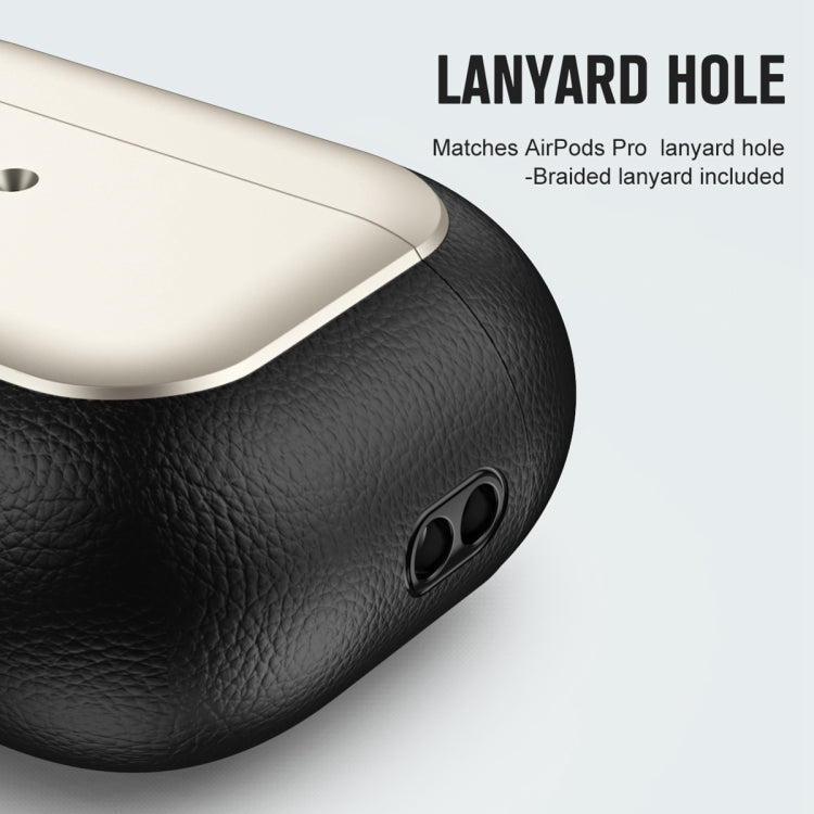 Electroplated Leather Texture Wireless Earphones Protective Case