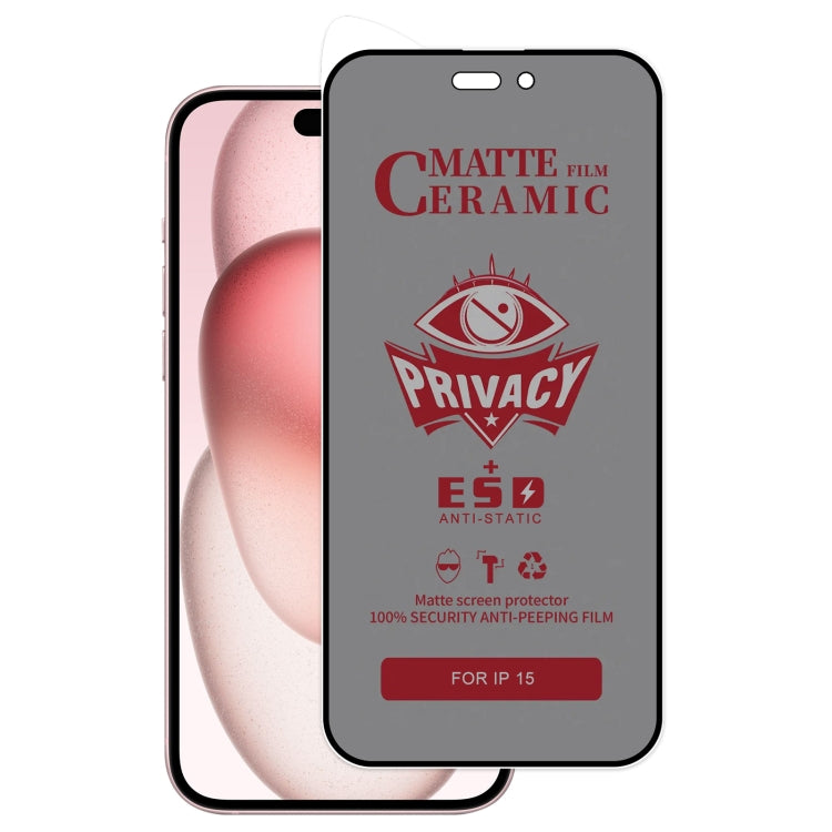 Full Coverage Frosted Privacy Ceramic Film, For iPhone 17e / 16e / 14 / 13 Pro / 13, For iPhone 17 Pro Max, For iPhone 17 Pro, For iPhone 17, For iPhone Air, For iPhone 16 Pro Max, For iPhone 16 Pro, For iPhone 16 Plus, For iPhone 16                   ...