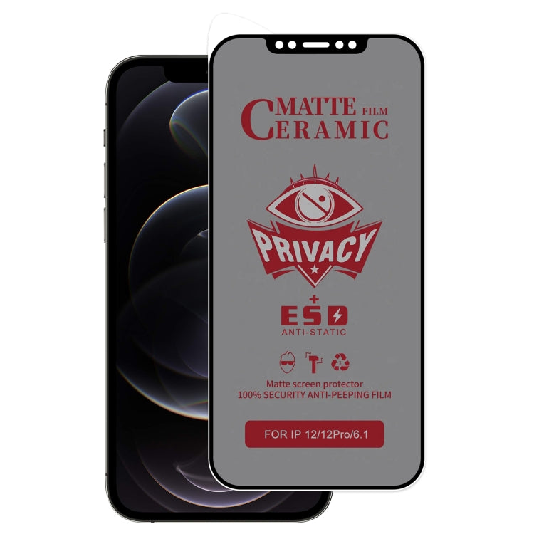 Full Coverage Frosted Privacy Ceramic Film, For iPhone 17e / 16e / 14 / 13 Pro / 13, For iPhone 17 Pro Max, For iPhone 17 Pro, For iPhone 17, For iPhone Air, For iPhone 16 Pro Max, For iPhone 16 Pro, For iPhone 16 Plus, For iPhone 16                   ...