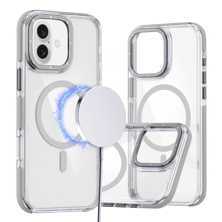 Dual-Color Clear Acrylic Hybrid TPU MagSafe Phone Case, For iPhone 16, For iPhone 15 Pro Max, For iPhone 15 Pro