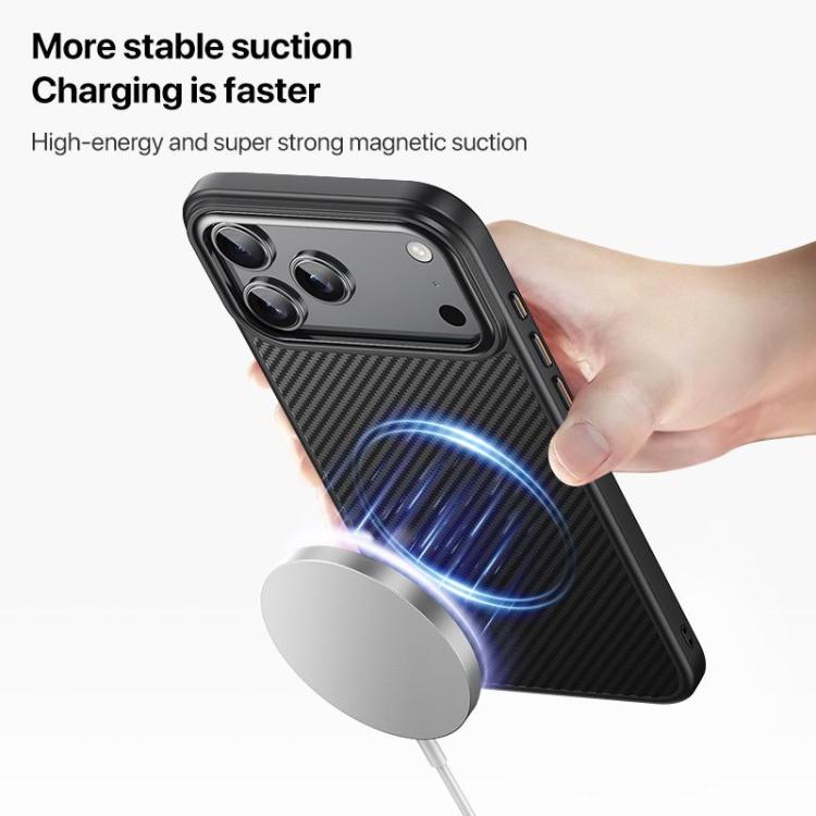 Kevlar Fiber Texture Shockproof Magnetic Phone Case, For iPhone 18 Pro, For iPhone 18 Pro Max, For iPhone 17e / 16e, For iPhone 17 Pro Max, For iPhone 17 Pro, For iPhone 17, For iPhone Air, For iPhone 16 Pro Max, For iPhone 16 Pro, For iPhone 16 Plus