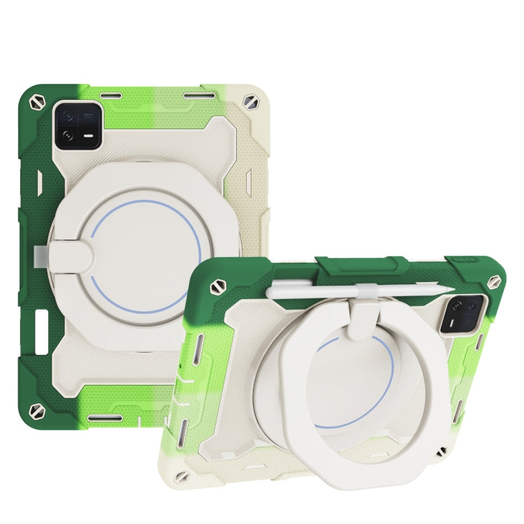 Armor Portable Rotating Ring Holder Silicone Tablet Case, 适用于Redmi Pad Pro 12.1 / Pad 2 Pro, For Xiaomi Redmi Pad SE, For Xiaomi Pad 6/6 Pro