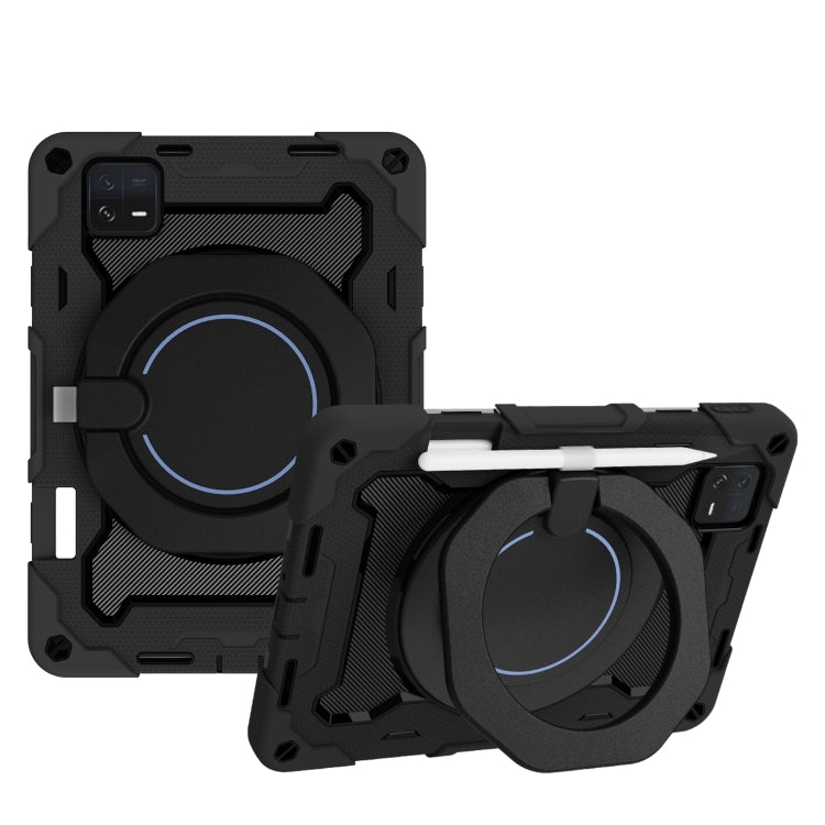 Armor Portable Rotating Ring Holder Silicone Tablet Case, 适用于Redmi Pad Pro 12.1 / Pad 2 Pro, For Xiaomi Redmi Pad SE, For Xiaomi Pad 6/6 Pro