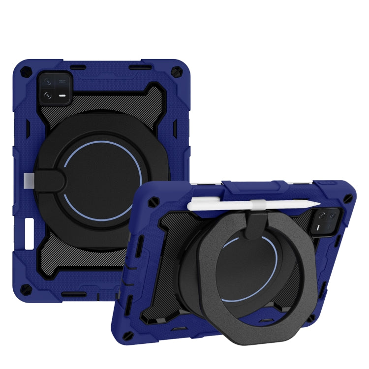 Armor Portable Rotating Ring Holder Silicone Tablet Case, 适用于Redmi Pad Pro 12.1 / Pad 2 Pro, For Xiaomi Redmi Pad SE, For Xiaomi Pad 6/6 Pro