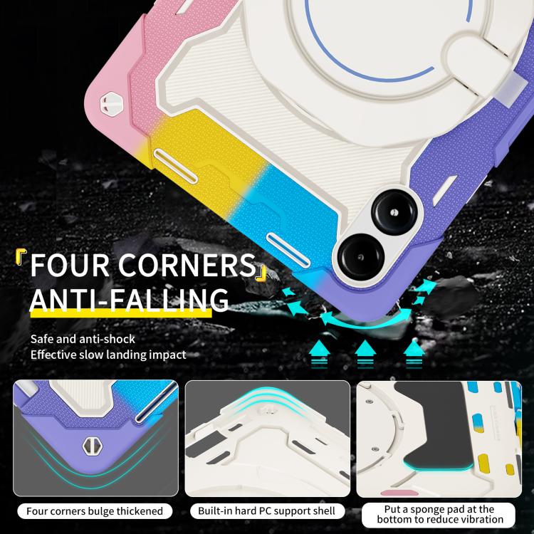Armor Portable Rotating Ring Holder Silicone Tablet Case, 适用于Redmi Pad Pro 12.1 / Pad 2 Pro, For Xiaomi Redmi Pad SE, For Xiaomi Pad 6/6 Pro