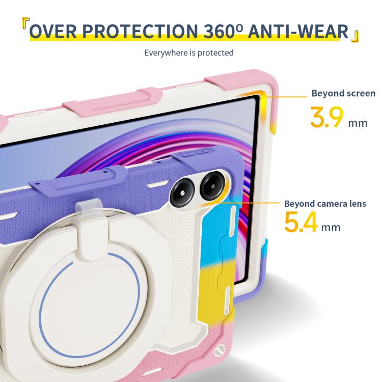 Armor Portable Rotating Ring Holder Silicone Tablet Case, 适用于Redmi Pad Pro 12.1 / Pad 2 Pro, For Xiaomi Redmi Pad SE, For Xiaomi Pad 6/6 Pro